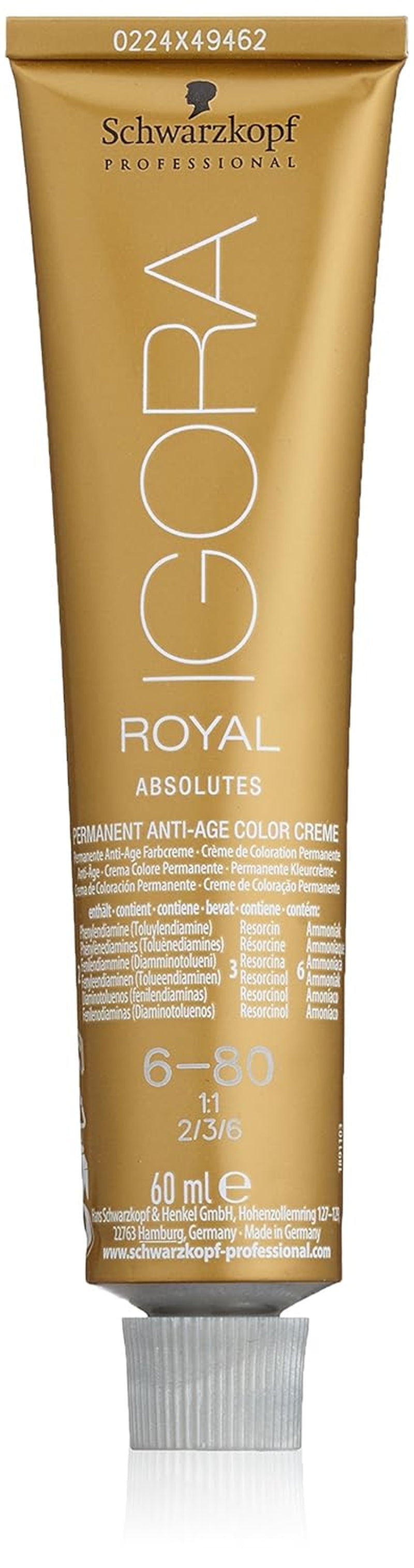 Igora Royal Absolute Age Blend barva na vlasy, 7-560 středně zlatá čokoládová blond, 60 ml Naty Shop barva na vlasy 6-80 přírodní tmavě zrzavá blond 60 ml (1 balení)