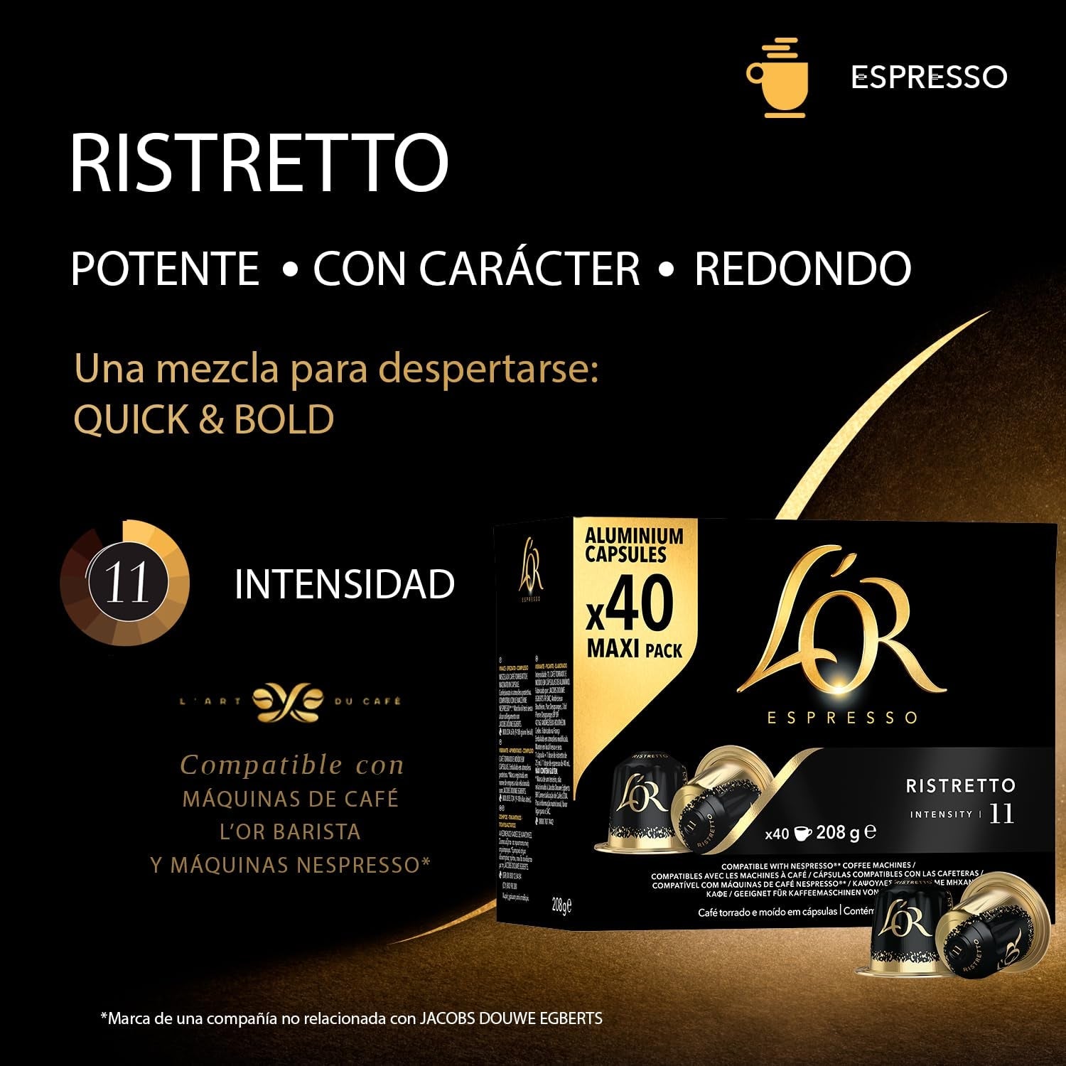 kapsle z hliníku, Ristretto, Intensität 11, 40 kusů, 208 g