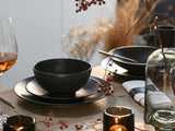 Creatable, 23146, SOFT TOUCH BLACK Series, 20dílná sada nádobí, Porcelánová kombinovaná služba, Vhodné do myčky a mikrovlnné trouby, Vyrobeno v Portugalsku