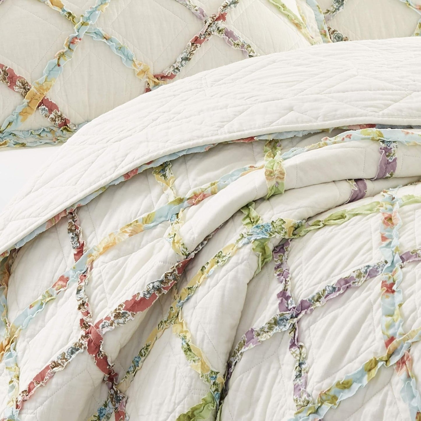 Přikrývka Laura Ashley Home Rüschen Garden Collection, 100% bavlna, ultra měkká, pro všechna roční období, oboustranná, elegantní, manželská postel, krémová barva (197783) Přikrývky a přikrývky Naty Shop
