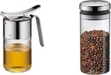 Zásobník na sirup/med WMF Barista 240 ml, skleněná dóza a nádržka 1 l, výška 21,5 cm, dóza s víkem, zásobník na kávová zrna, dóza na cereálie, dóza na potraviny se širokým otvorem, otevírací boxy na potraviny Naty Shop Storage Box Pack