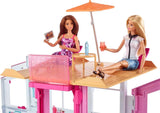 Barbie Dream House, 3patrový 5pokojový městský dům, zahrnuje doplňky jako nábytek, skládací a úložný prostor, hračka pro děti od 3 let, DLY32