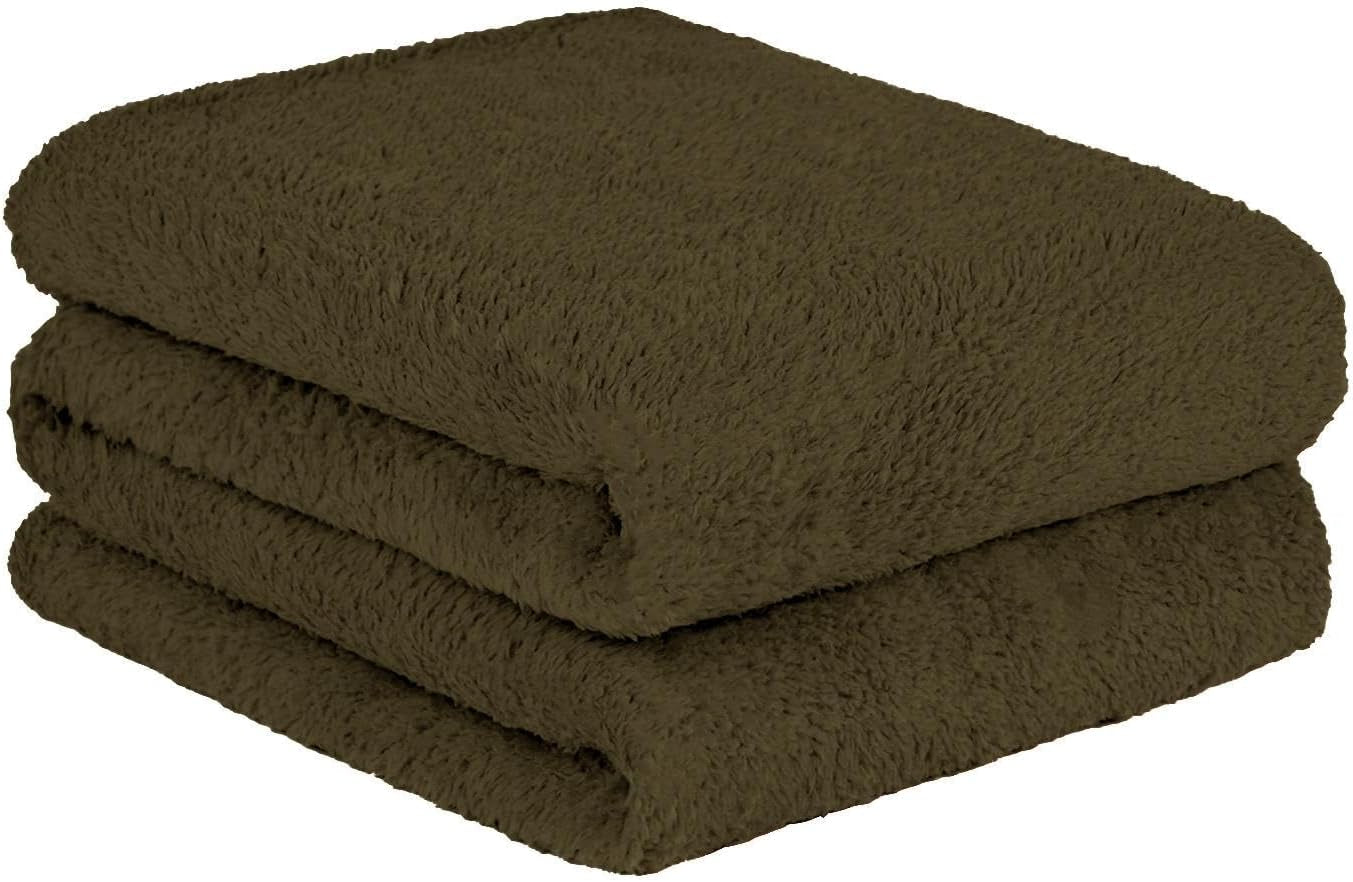 Brentford's Teddy Fleece deka, velká deka do postele, plyšová, super měkká, teplá, na pohovku, postel, přehoz, černá - 150 X 200 Cm Postele a deky Besuche den Brentfords-Store Khakigrün 150 X 200 Cm
