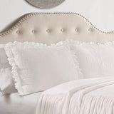 Přehoz Lush Decor s volánovou sukní, polyester, bílá, manželská postel Lush Decor Beds and Deky