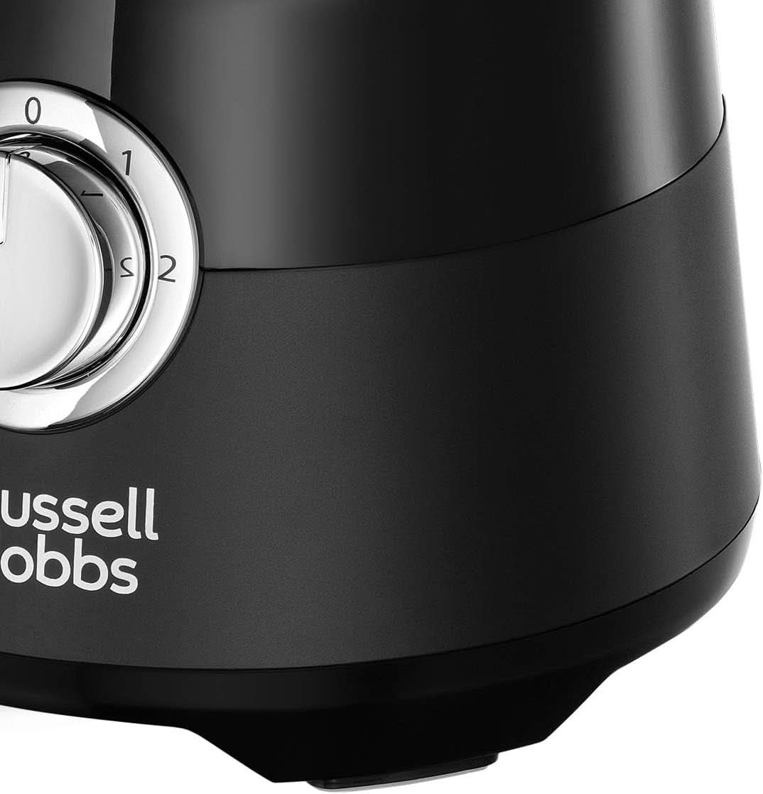 Russell Hobbs Standmixer [1,5L Glasbehälter] Matt Schwarz (Starker 0,9PS Motor, Impuls-/Ice-Crush-Funktion, Edelstahlmesser, Bpa-Frei Mixer, Elektrischer Zerkleinerer, Smoothie-Maker) 24722-56 Kitchen Naty Shop