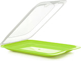Sada 4 krabic TATAY Fresh Slicer Box, bez BPA, opakovaně použitelné, stohovatelné, do myčky a MWO, náhodné barvy. Rozměry 17 cm x 3,2 cm x 25,2 cm Naty Shop Krabice na skladování potravin Nádoba na klobásy – sada 3 kusů