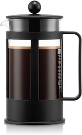Kávovar Bodum Kenya - 350 ml / 3 šálky - Ruční French Press Borosilikátové sklo a nerezová ocel - Lze mýt v myčce - Vyrobeno v Portugalsku