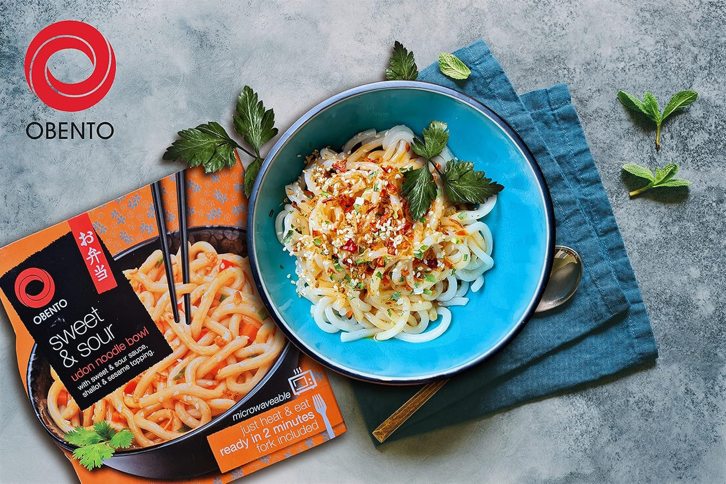 Sladkokyselá mísa Udon, jídlo připravené do mikrovlnné trouby, 240 g