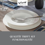 vivo - Villeroy & Boch Group - Basic White 30dílná sada nádobí, vhodné do myčky a mikrovlnné trouby, Bílá sada nádobí, Kávová sada, Keramika, Talíře, Šálky, Premium porcelán
