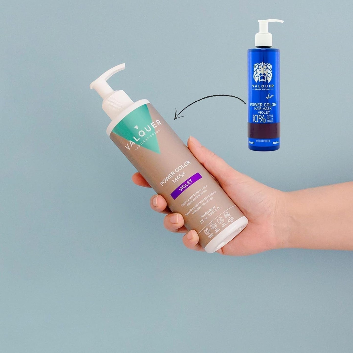 Valquer Power Color Mask veganské složení bez silikonů Dodává vlasům barvu 290 ml fialová Maska na vlasy Naty Shop