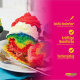 Sada potravinářských barviv Decocino Neon – 3 kusy – červená, růžová, fialová – potravinářské barvivo s vysokou dávkou – na barvení dortů, muffinů, cupcaků – bez chuti