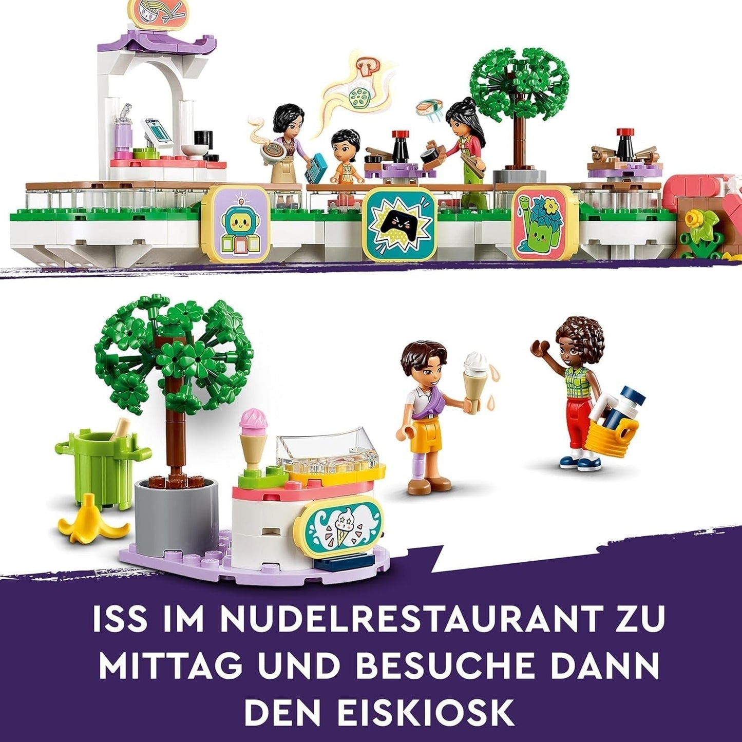 LEGO Store Friends Hračka domeček pro panenky Heartlake City pro dívky a chlapce Sada figurek podporuje sociálně-emocionální rozvoj dárek pro 8 let 42604 Stavebnice Besuche den LEGO-Store