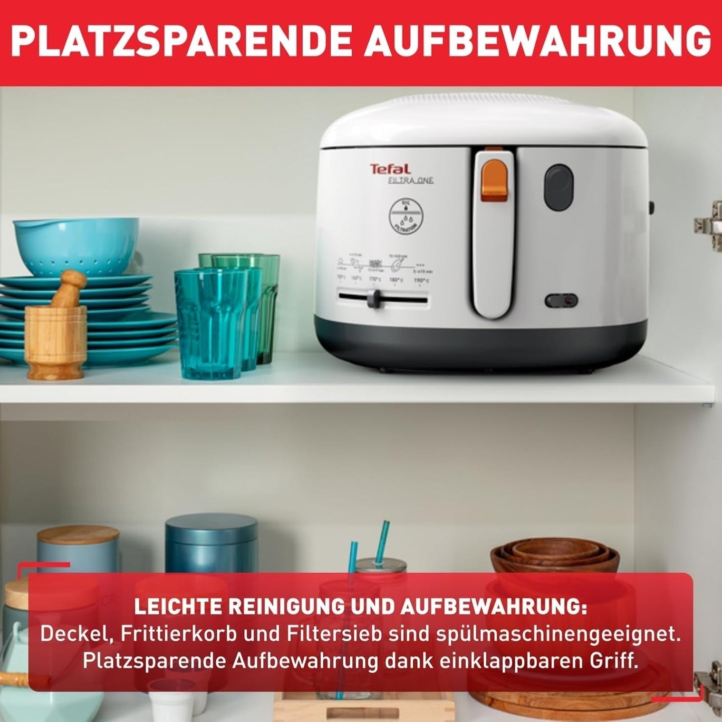 Fritéza Tefal FF1631 Filtra One, 1 900 W, Kapacita 1,2 kg Domácí spotřebiče Naty Shop