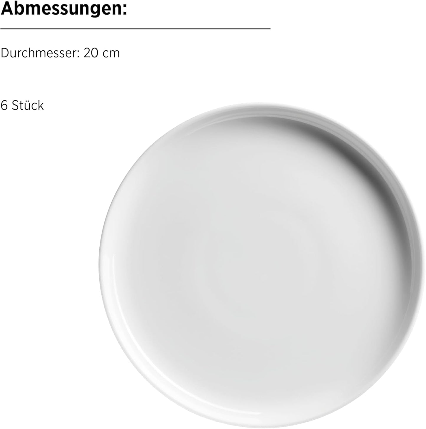 MÄSER, série Navina, sada nádobí pro 6, bílé porcelánové nádobí, nadčasové, porcelán, bílá