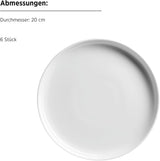 MÄSER, série Navina, sada nádobí pro 6, bílé porcelánové nádobí, nadčasové, porcelán, bílá