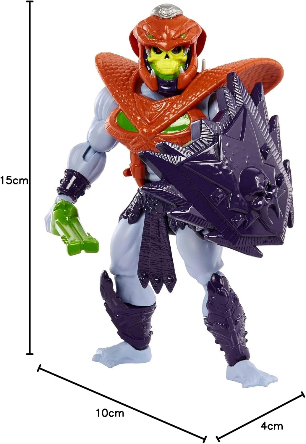 MASTERS of the UNIVERSE Skeletor Snake Armor – 16 pohyblivých kloubů, retro balení, mini komiks, pro děti 6+ a dospělé sběratele, HKM68 akční figurky Naty Shop