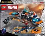 LEGO Marvel Rockets Spaceship vs. Ronan sestavitelná sada vesmírné lodi Guardians of the Galaxy Postava superhrdiny Dárek pro chlapce a dívky 8 let 76278 Stavebnice Besuche den LEGO-Store