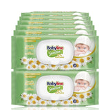 Dětské ubrousky Sensitive, 0 % vůně, 98 % přírodní složení, které obnovuje rovnováhu pH pokožky, pečeť svěžesti, 54 ubrousků
