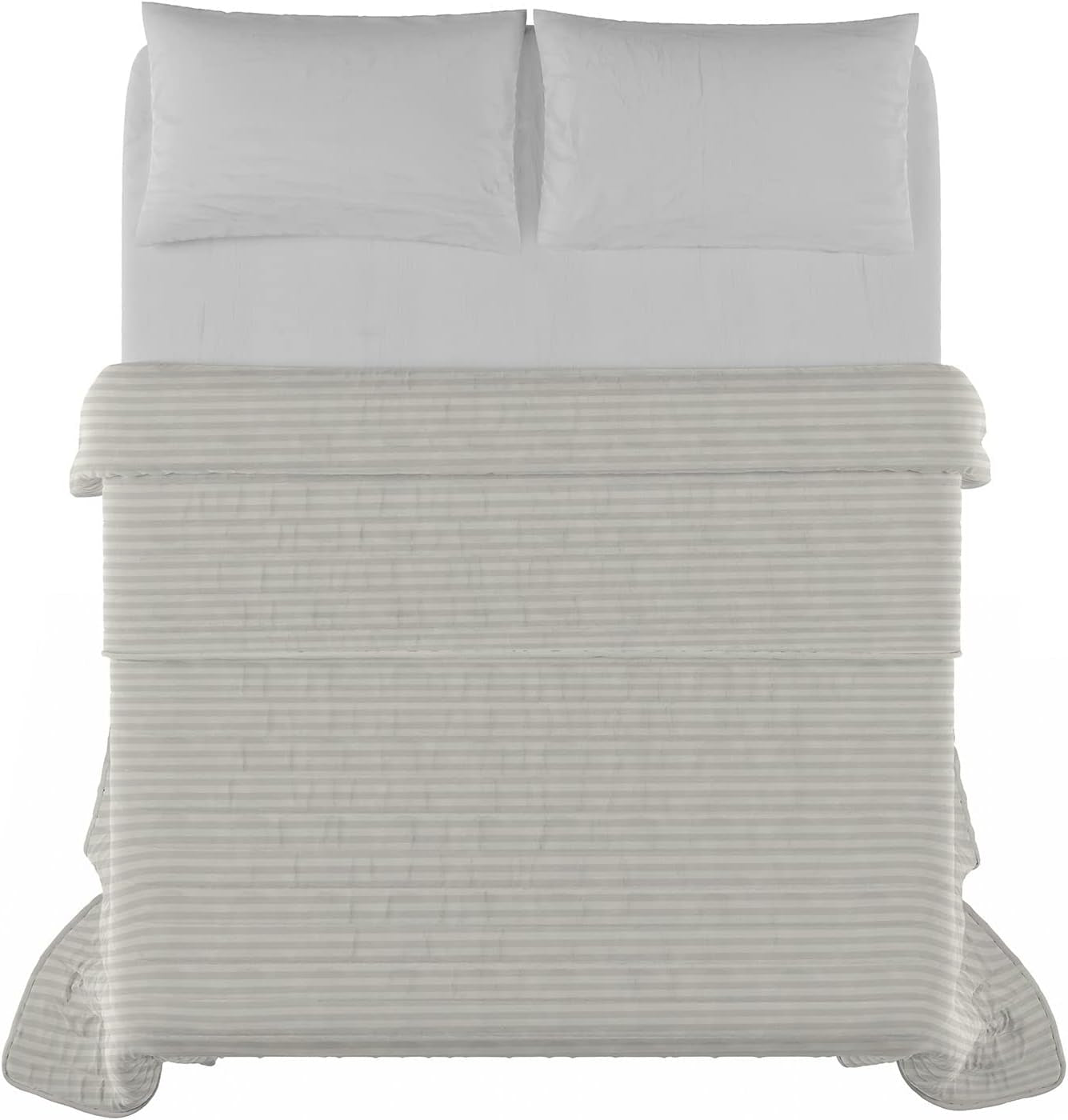 Letní přikrývka Satin Stripes, polyester, krémová, 260X250 Cm Přikrývky a přikrývky Naty Shop