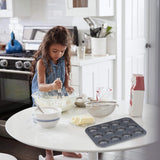 Relaxdays Muffinform, 2Er Set, 12Er Muffinbleche, Antihaftbeschichte, Carbonstahl, Muffins & Cupcakes, Ø 6,5 cm, Pšenice, 10030825 Formy a plechy na pečení Naty Shop
