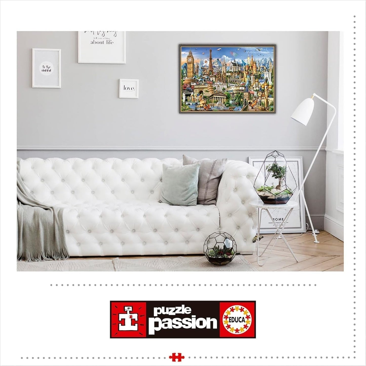 Educa - Puzzle 2000 dílků pro dospělé | Dominanty Evropy, puzzle 2000 dílků pro dospělé a děti od 14 let, Turistické atrakce (17697) Puzzle Naty Shop