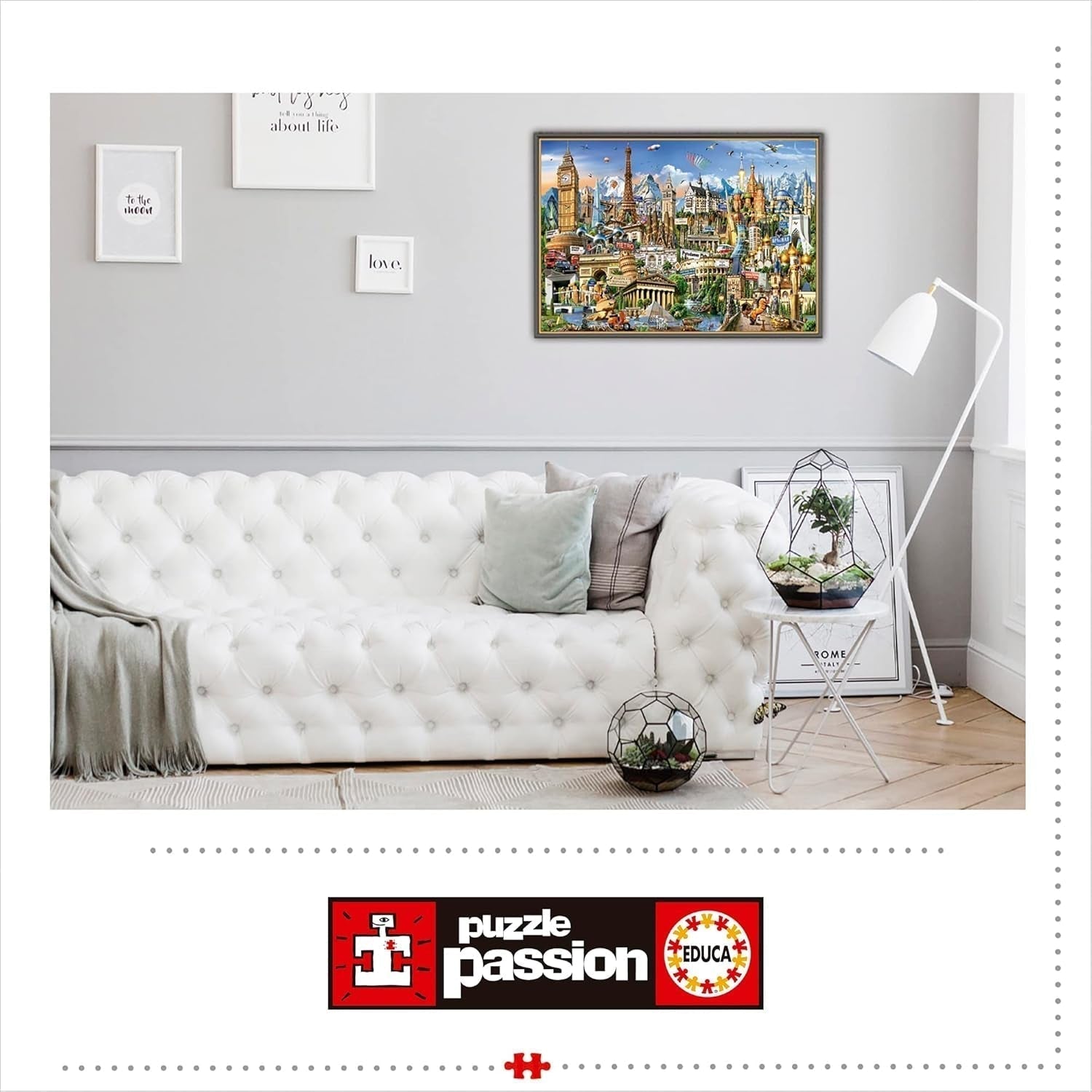 Educa - Puzzle 2000 dílků pro dospělé | Dominanty Evropy, puzzle 2000 dílků pro dospělé a děti od 14 let, Turistické atrakce (17697) Puzzle Naty Shop