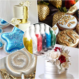 Essbarer Glitzer - 3 Torten Kuchen Deko Essbare, Metallic Lebensmittelfarbe Flüssiges, Jedlé třpytky Für Muffin, Koktejl, Marshmallows - 10 ml Naty Shop