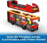 LEGO City dvoupatrový autobus, dvoupatrový autobus na hraní, sada vozidel pro dívky a chlapce od 7 let, obsahuje 5 figurek včetně miminka v kočárku 60407 Stavebnice Besuche den LEGO-Store