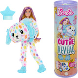 Panenka Barbie Cutie Reveal a doplňky, kostým batikovaného plyšového zajíčka a 10 překvapení měnících barvu, řada Color Dream, HRK38 Naty Shop Dolls Rainbow Dalmatian