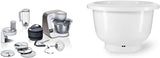 Kuchyňský robot Bosch Series 4 MUM5X720, integrovaná váha, nerezová mísa 3,9L, mixér 1,25L, 1000W Příslušenství Jídlo a kojení Baby Naty Shop Balení s mixovací nádobou Champagne White 2 příslušenství