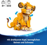 LEGO Ç€ Disney Simba, mládě lvího krále, stavebnice pro děti, fantasy Hrací sada s postavičkou lva, skvělý tip na dárek pro dívky a chlapce od 6 let, dětská hračka 43243 Stavebnice Beuche den LEGO-Store
