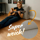 Péřový polštář, zádový polštář, sametový polštář, šířka 70 cm - polštář na čtení na postel, pohovku a pohovku, velký polštář na pohovku, nástěnný polštář, polštář na pohovku, polštář na čtení, podpěra zad, světle šedá