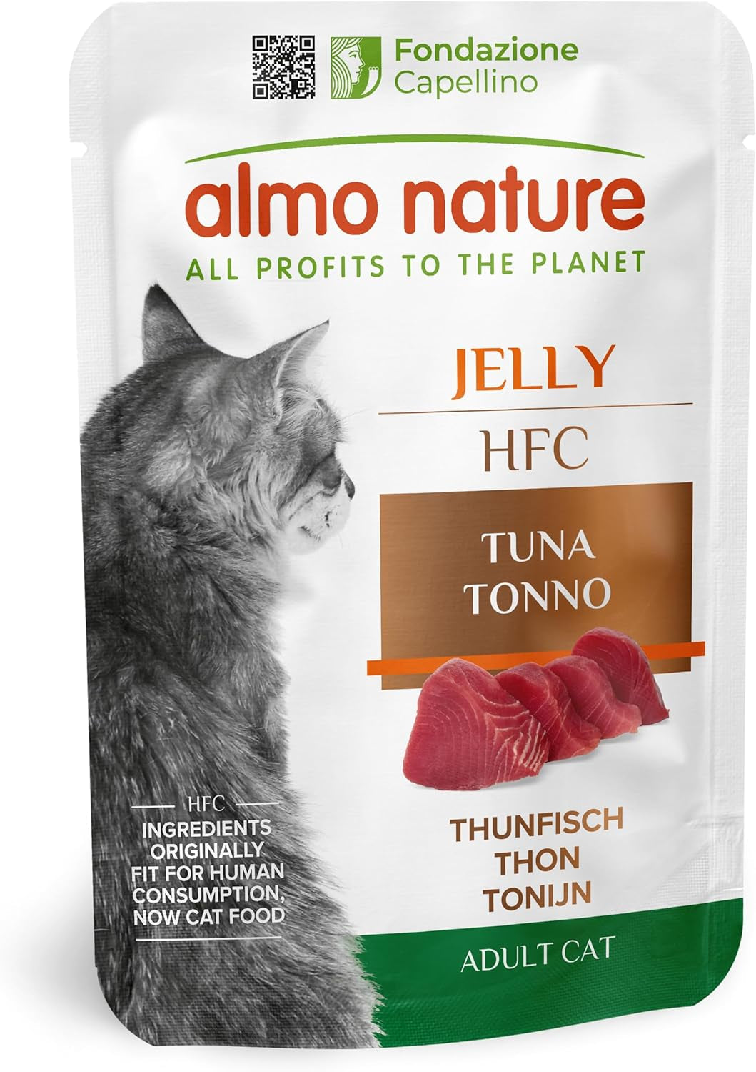 Almo Nature HFC Jelly vlhké krmivo pro kočky - s tuňákem, balení 24 ks (24 x 55 g)