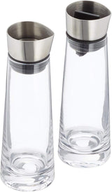 blomus -MACCHIATO- Skleněná sada na cukr a smetanu, objem 180ml, nerezové víko, na čaj a kávu, vysoká kvalita zpracování, exkluzivní vzhled (V/Š/H: 17 x 5,4 x 5,4 cm, Transparent, 63510)