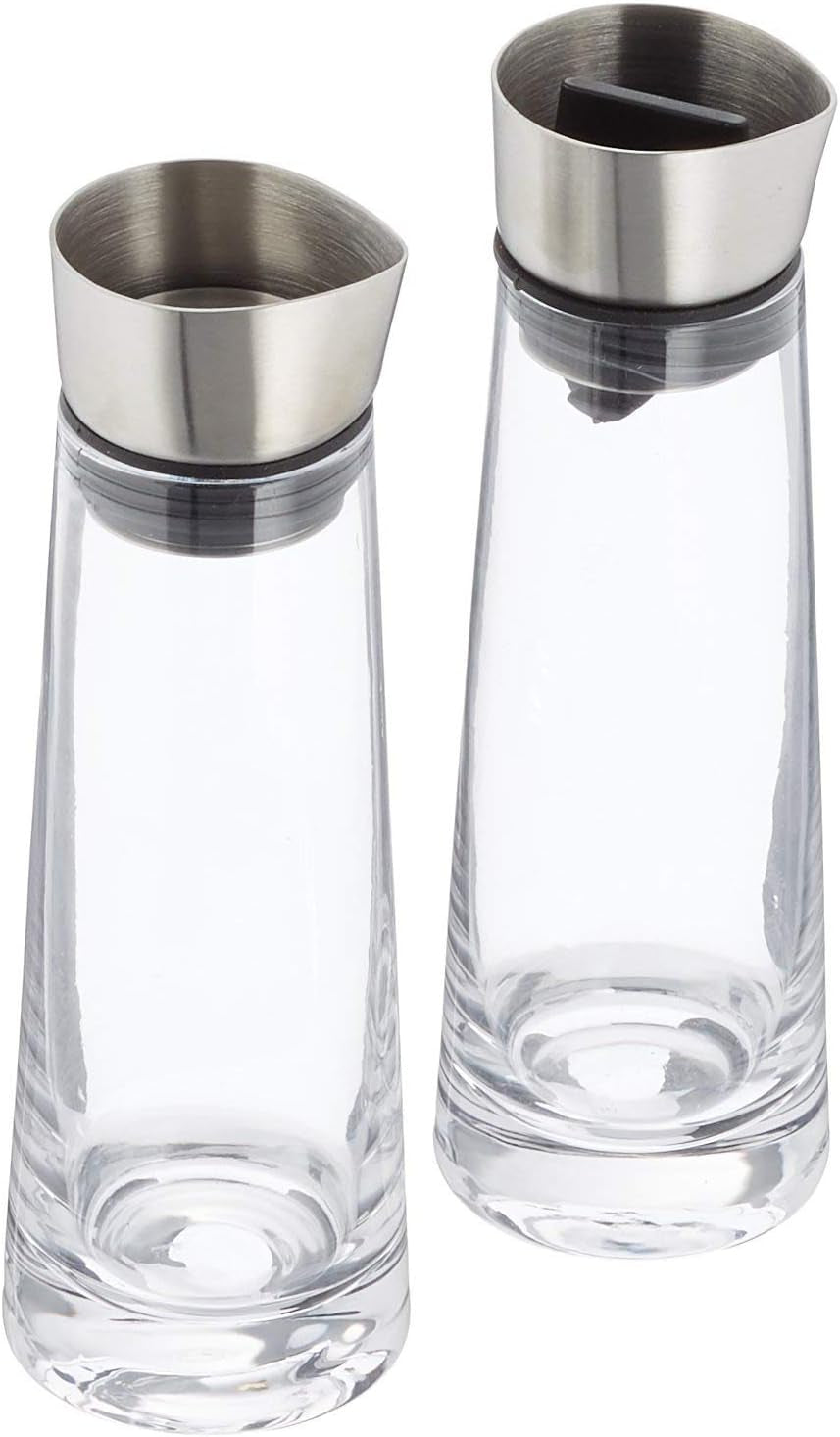 blomus -MACCHIATO- Skleněná sada na cukr a smetanu, objem 180ml, nerezové víko, na čaj a kávu, vysoká kvalita zpracování, exkluzivní vzhled (V/Š/H: 17 x 5,4 x 5,4 cm, Transparent, 63510)