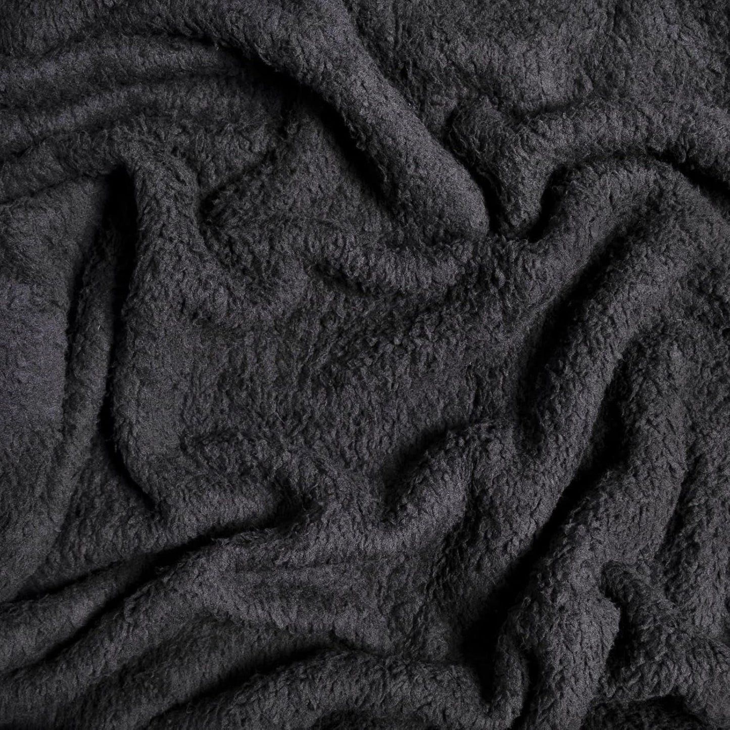 Brentford's Teddy Fleece deka Velká deka na postel Plyšová super měkká teplá pohovka Přehoz přes postel Černá - 150 X 200 cm Postele a deky Besuche den Brentfords-Store