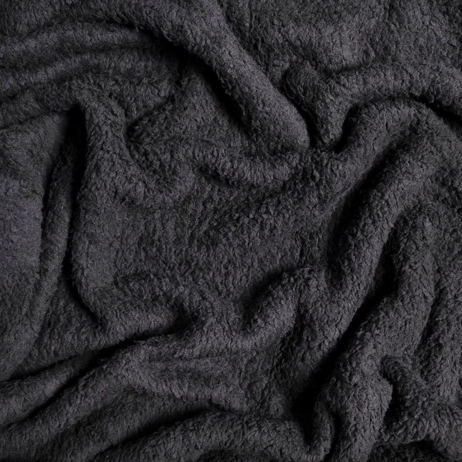 Brentford's Teddy Fleece deka Velká deka na postel Plyšová super měkká teplá pohovka Přehoz přes postel Černá - 150 X 200 cm Postele a deky Besuche den Brentfords-Store