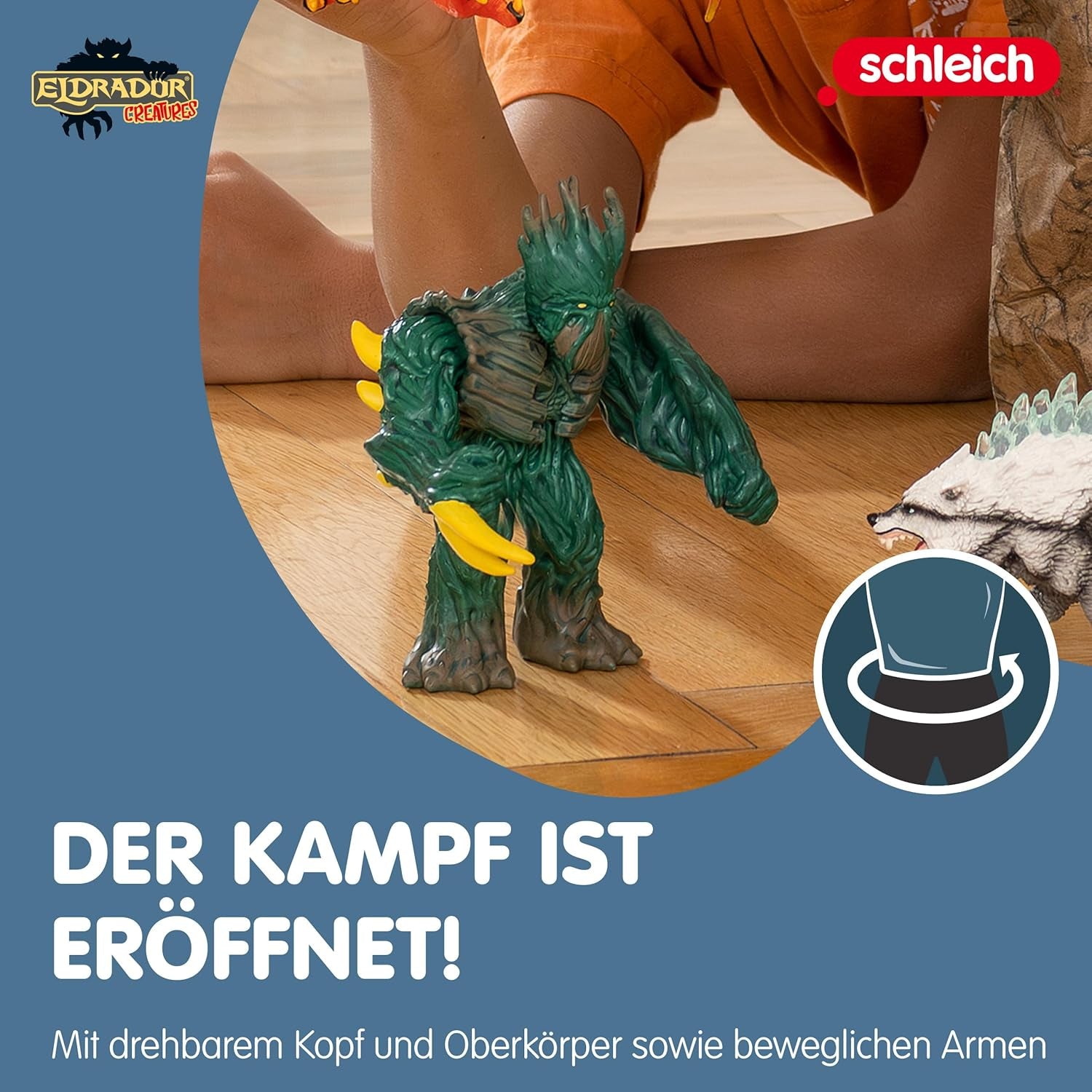Schleich ELDRADOR CREATURES | Vládce džungle 70151 | ELDRADOR Schleich Monster Hrací figurka s otočnou hlavou a pohyblivými pažemi | Skvělý dárek pro děti | Od 7 let | 14 X 7 X 114 cm Akční figurky Naty Shop