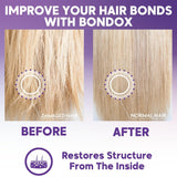 BLONDE BONDOX HAIR TREATMENT 1kg Professional Purple Heat Mask - Olivový olej - obnovuje pružnost a pružnost vlasů, zjemňuje, hydratuje a dodává lesk Naty Shop Hair Mask