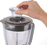 BLACK+DECKER Stolní mixér | 500W | 2 rychlosti | Pulzní funkce | Glaskrug | 1,5L | Edelstahlmesser Mit 4 Klingen | Herausnehmbar Und Leicht Zu Reinigen | Weiß Und Grau Kitchen Naty Shop