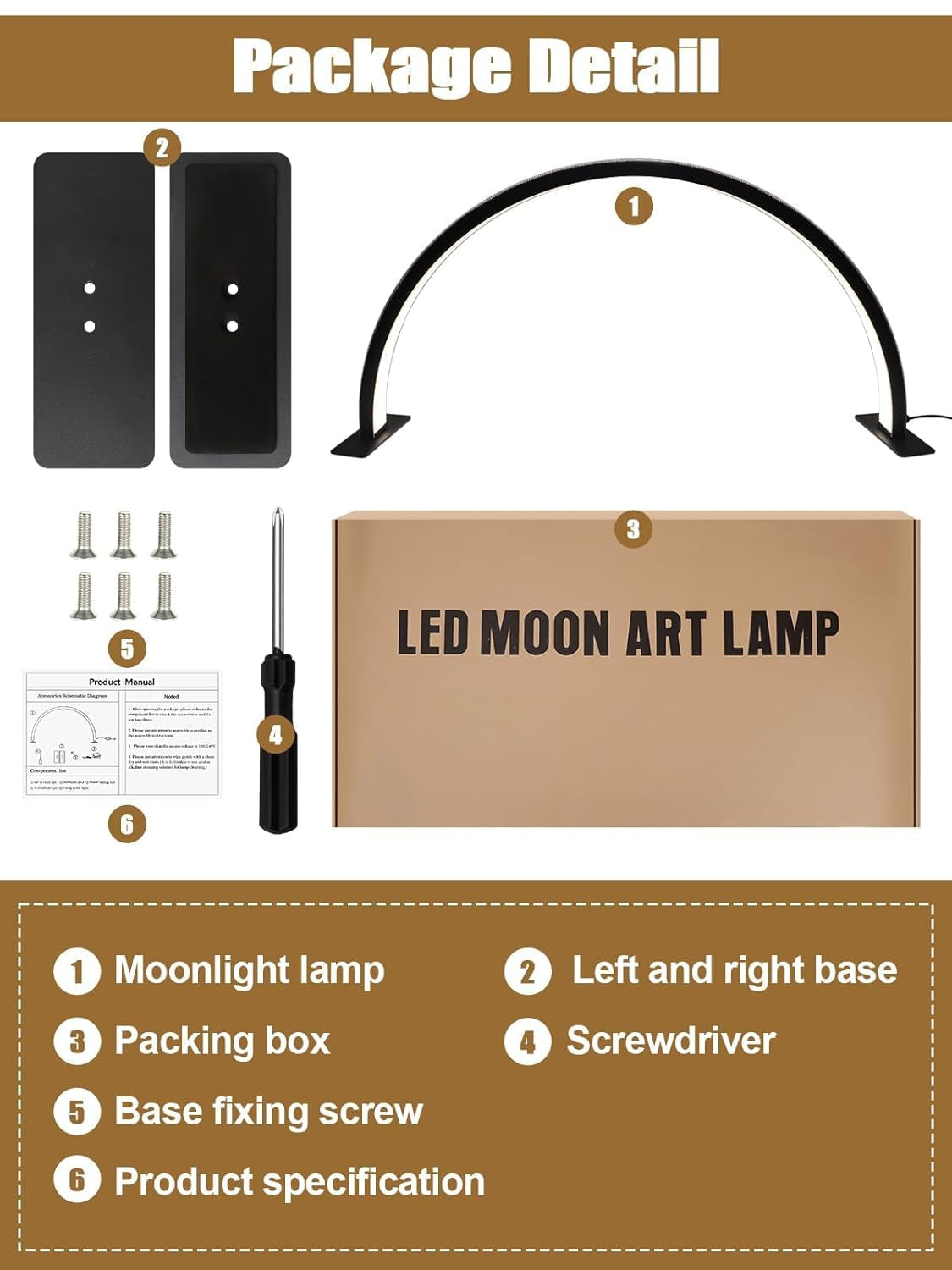 Kalolary Lampadaire, Lash Lumière Pour Extensions De Cils Regglable À 360°, 3000K-6000K Demi-Lune Lamp, Lamp De Beauté (Půlměsíční lampa)