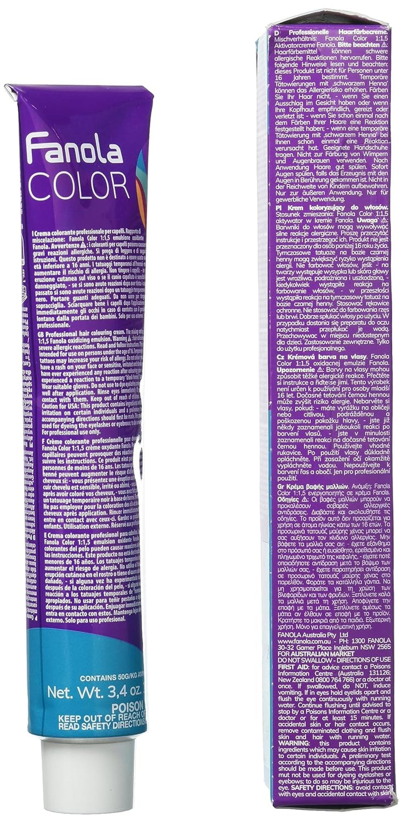 Fanola crema colore Barvicí krém 7.0 Blond, 100 ml Barva na vlasy Naty Shop