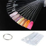 Displej na nehty, 40 tyčinek umělého laku na nehty, kapsle, praktický ventilátor, nail art