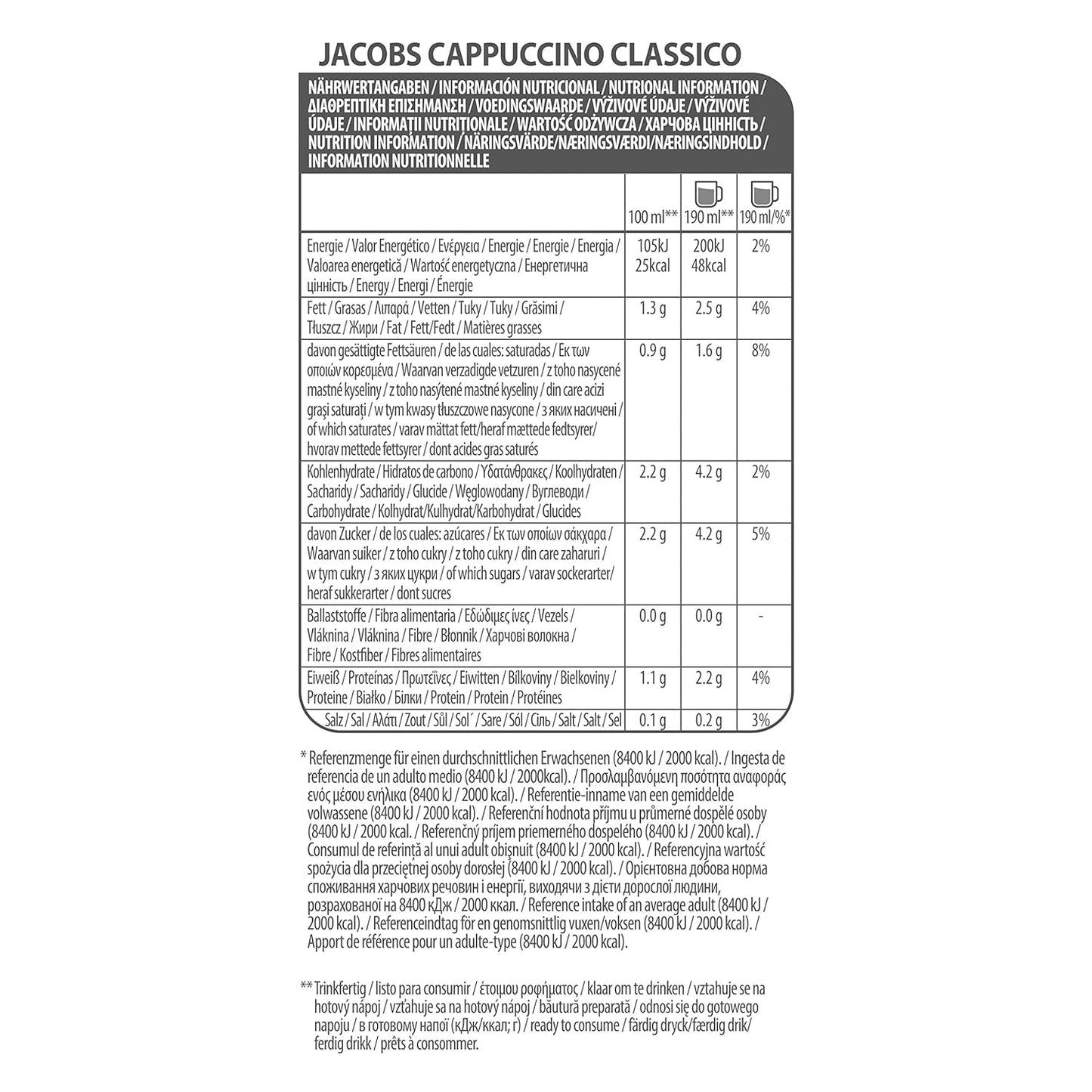 Tassimo Kapseln Jacobs Cappuccino Classico, 5 x 8 padů, 40 kafékapseln