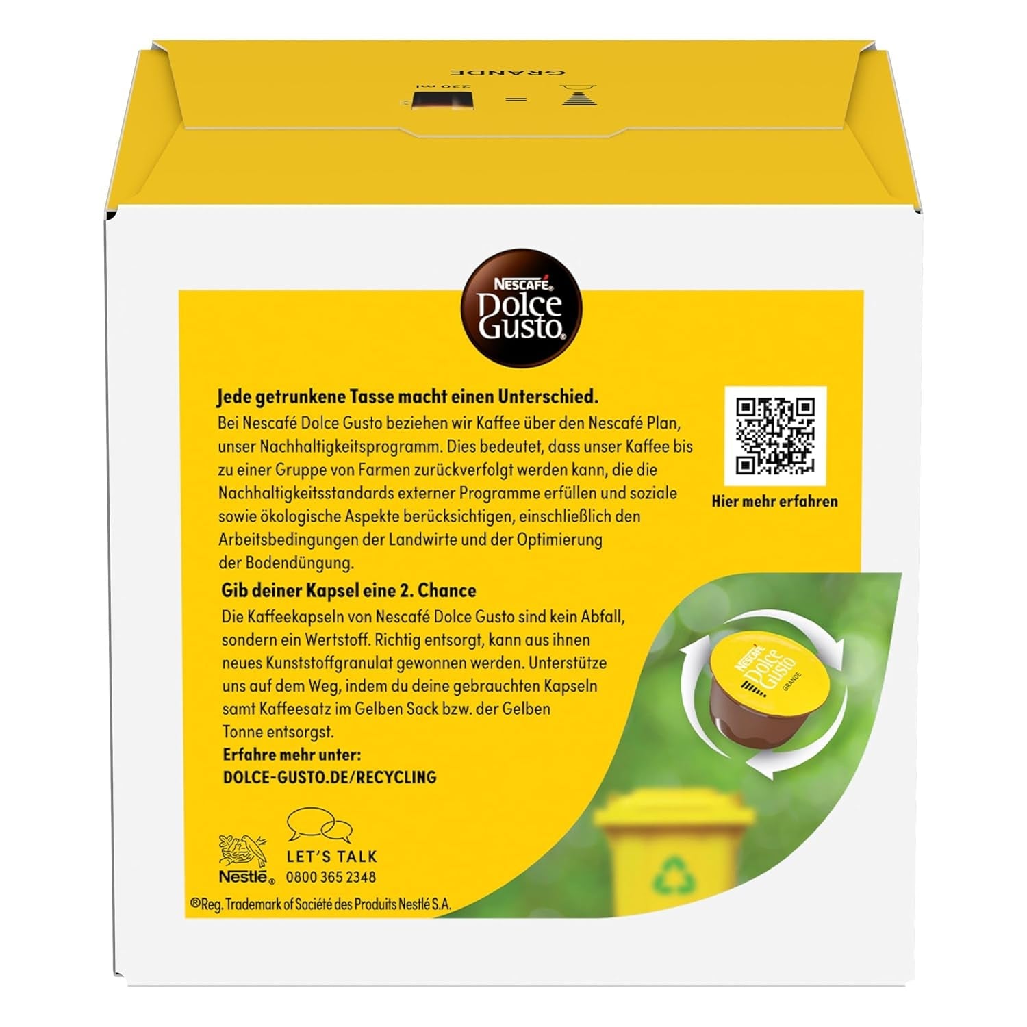 NESCAFÉ DOLCE GUSTO Grande Kaffeekapseln 3er Pack (3 x 16 kapslí)