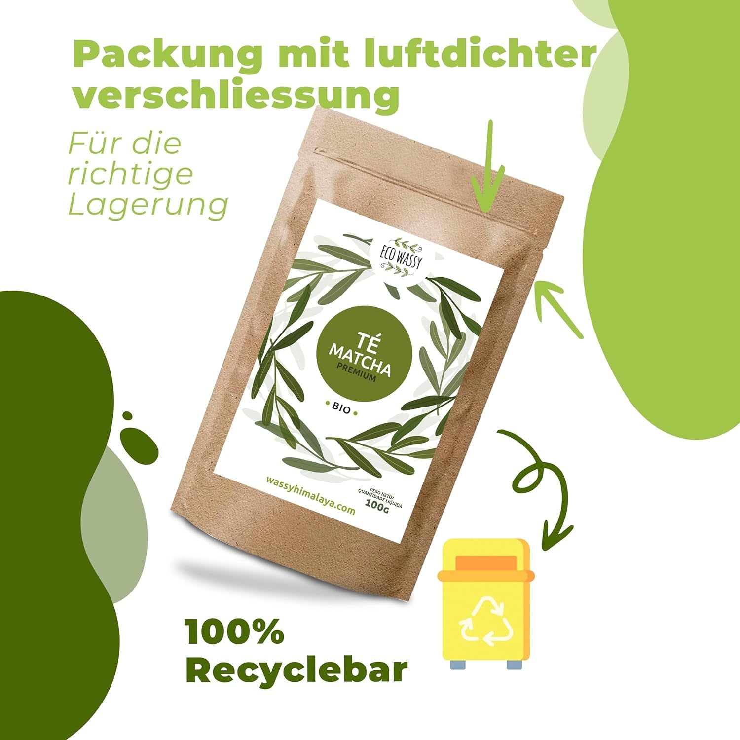 Japonský čaj Matcha, prémiová kvalita, prášek. 100% přírodní. Reduktor zeleného čaje, silný detoxikátor a antioxidant. Čistě pěstovaná matcha - Původ: Japonsko (100 g)