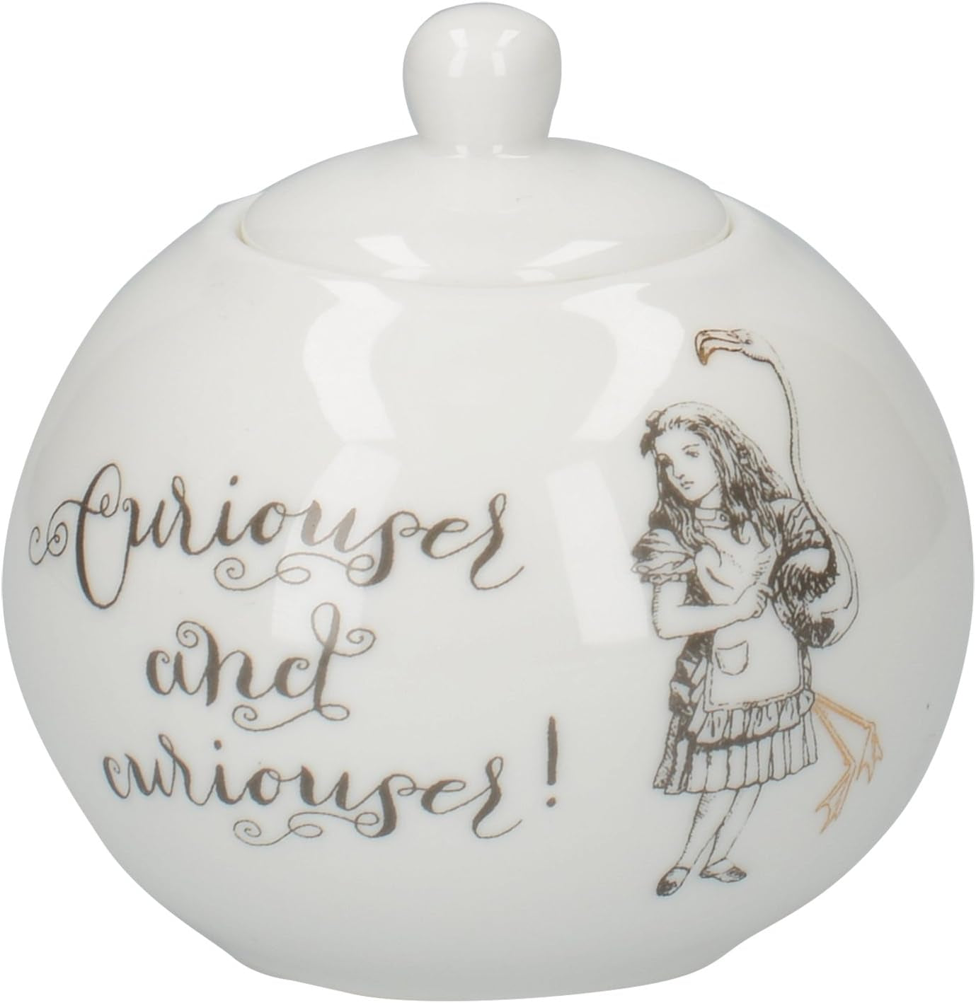 Alenka v říši divů Jemná porcelánová konvička a konvička na mléko, porcelánová miska a konvička na mléko v luxusní dárkové krabičce