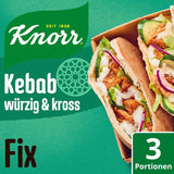 Knorr Fix Kebab für ein würzig und krosses Hähnchen Gericht ohne geschmacksverstärkende Zusatzstoffe 3 Porce