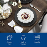 Villeroy & Boch Toy's Delight Royal Classic 12dílná sada nádobí, vhodné do myčky a mikrovlnné trouby, bílé, talíře, sada nádobí pro 4 osoby, vánoční nádobí, hračky, prémiový porcelán