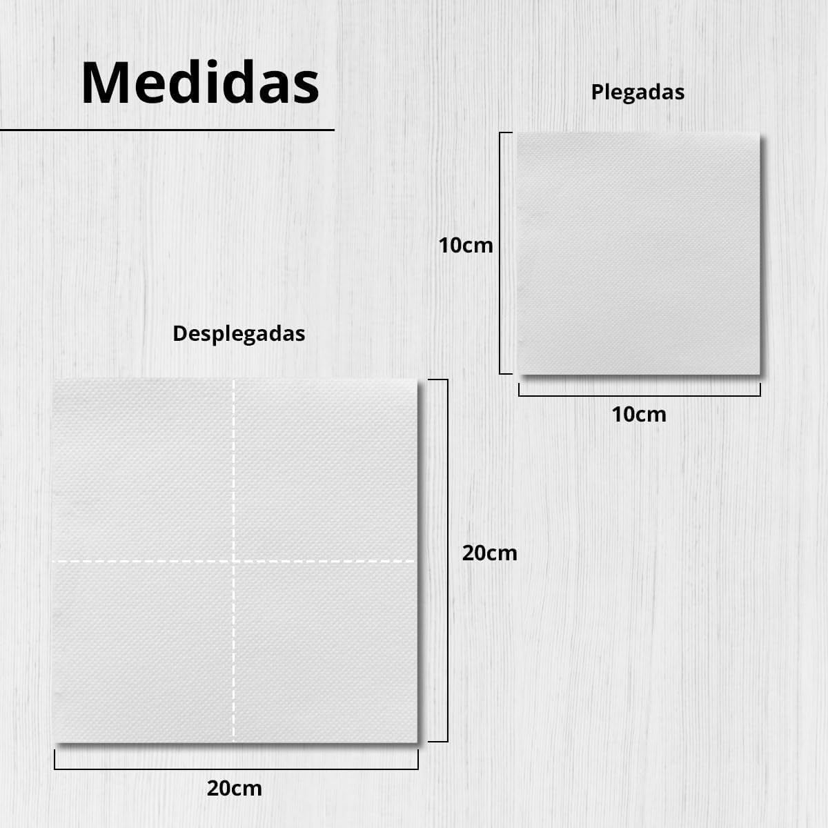 Balení 300 bílých koktejlových papírových ubrousků + držák na ubrousky z nerezové oceli Textura mikroteček Silný absorbent 10 x 10 cm složené dohromady